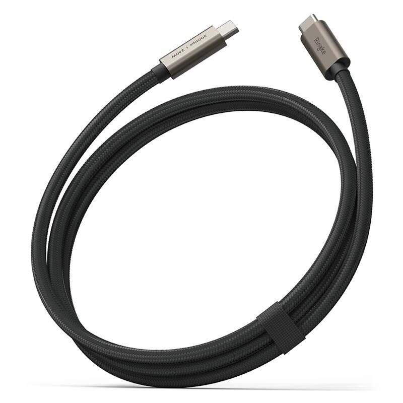 Ringke USB-C til USB-C 3.2 Gen 2x2 Ladekabel 1m 240W, Svart