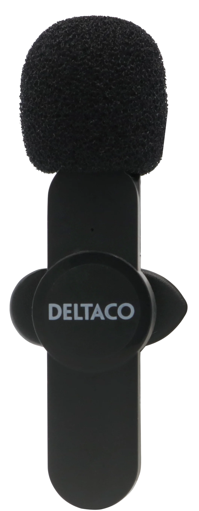 Deltaco Trådløs mikrofon med klemme, Svart