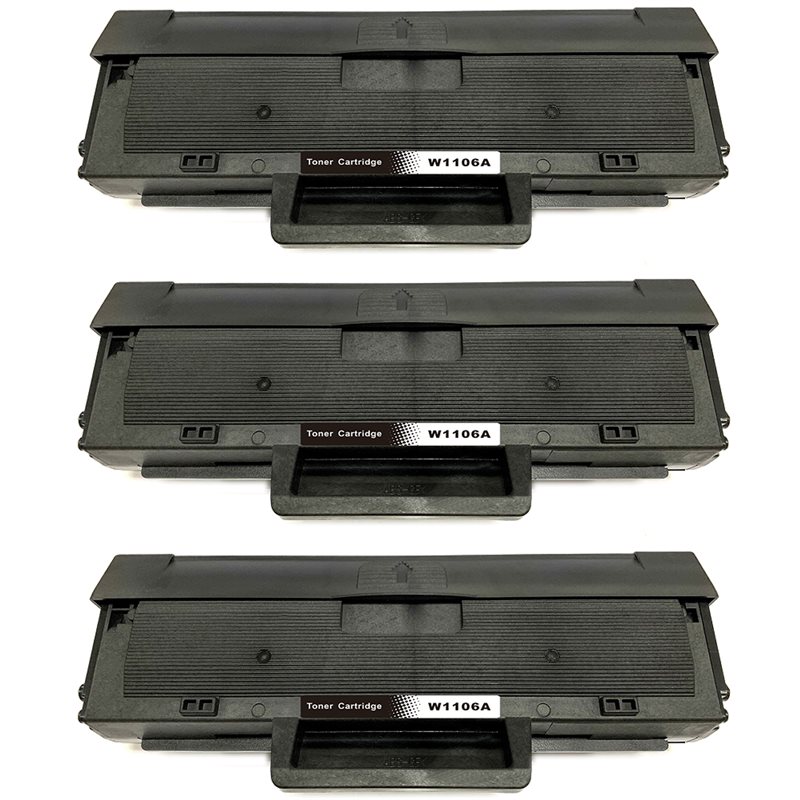 3-pack Toner HP Laser MFP 135w - erstatter HP 106A / W1106A, Svart, 1000 sider
