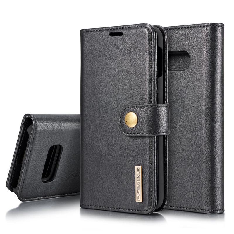 DG.MING Samsung Galaxy S10e Lommeboketui med avtakbart deksel, Black