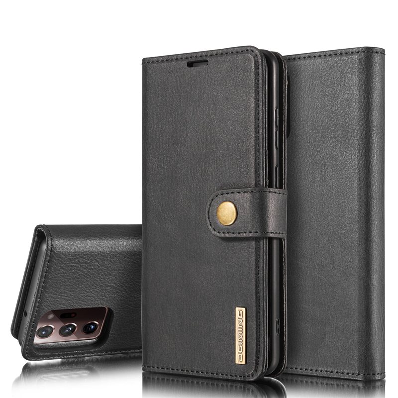 DG.MING Samsung Galaxy Note 20 Ultra Lommeboketui med avtakbart deksel, Black