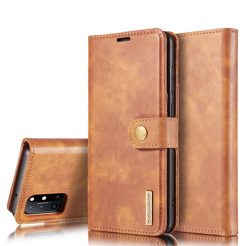 DG.MING OnePlus 8T Lommeboketui med avtakbart deksel, Cognac