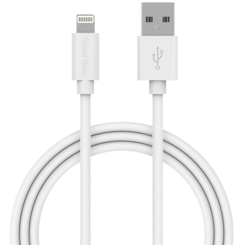 Ladekabel 3m Lightning, Hvit