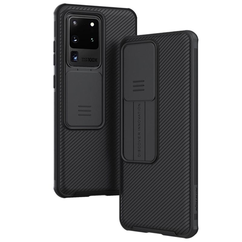 Nillkin Samsung Galaxy S20 Ultra Deksel med kameralinsebeskyttelse - CamShield, Svart