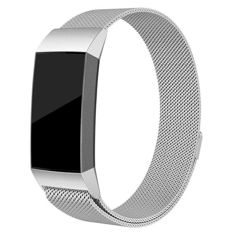 Fitbit Charge 4/Charge 3 Reim Milanese Loop, Sølv