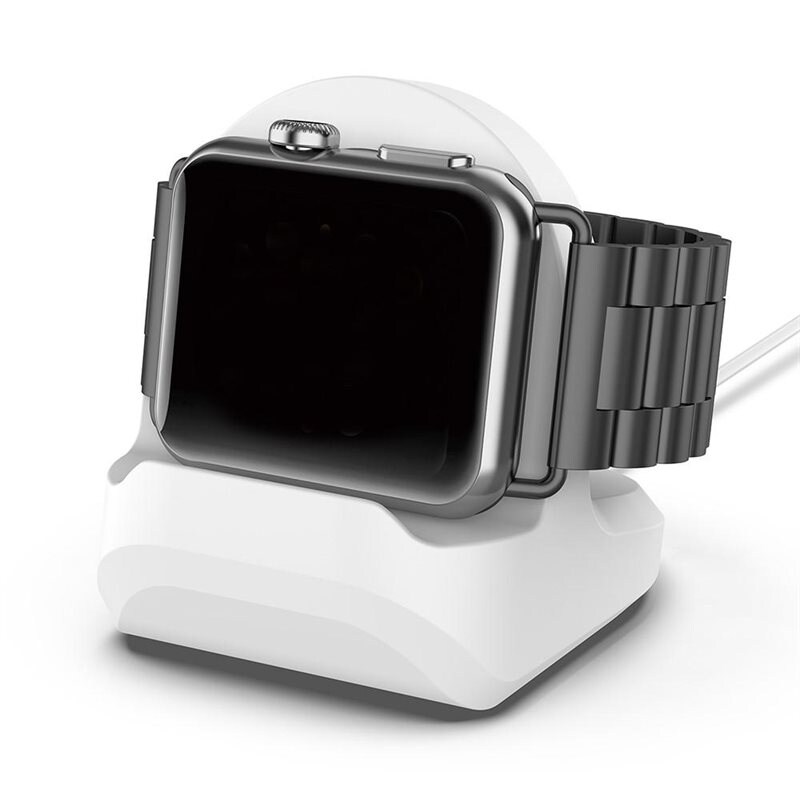 Apple Watch Bordstativ i silikon, Hvit