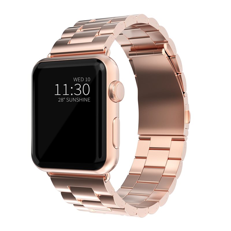 Apple Watch SE 40mm Elegant lenkereim i metall, Rosegull