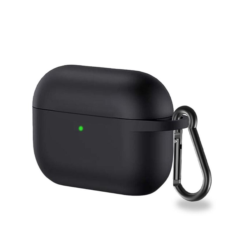 Apple AirPods Pro Silikondeksel med karabinkrok, Svart