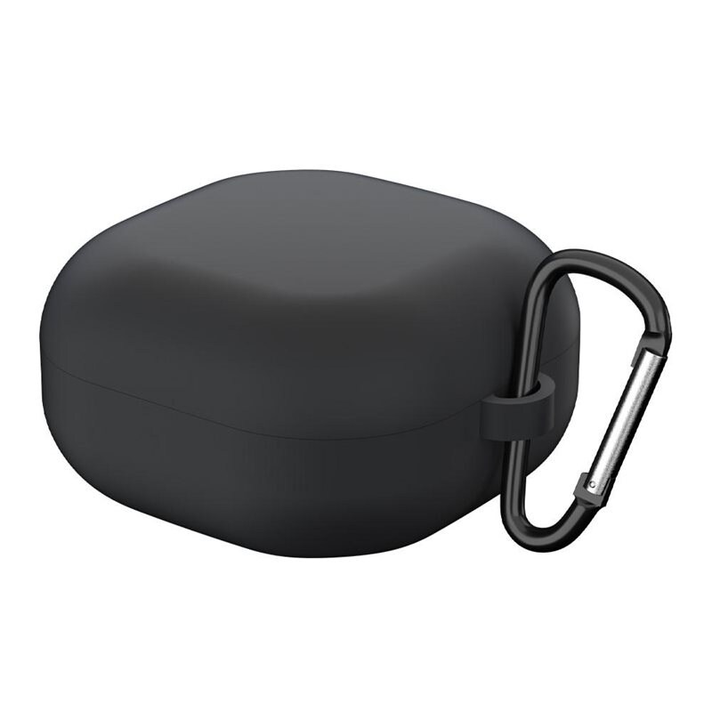 Samsung Galaxy Buds FE Silikondeksel med karabinkrok, Svart