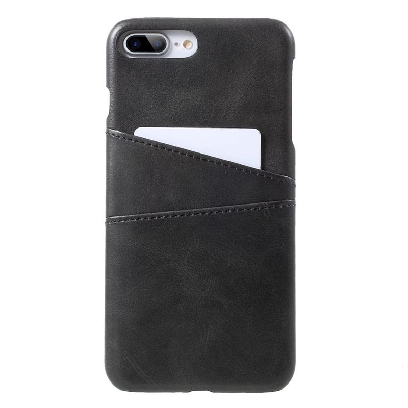 tectTech iPhone 7 Plus/iPhone 8 Plus Stilig deksel med 2 kortlommer, Svart