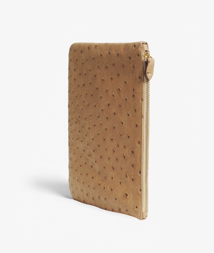 Small Clutch Ostrich Camel