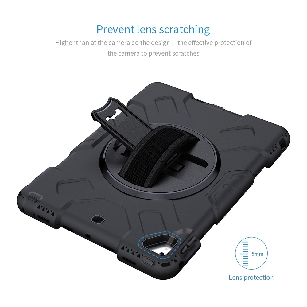 Apple iPad Pro 9.7 1st Gen (2016) Tøft hybriddeksel med skulderrem Svart