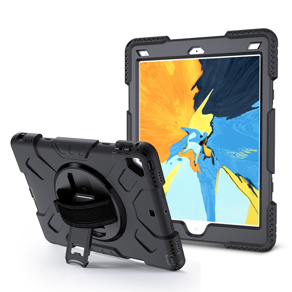 Apple iPad Pro 9.7 1st Gen (2016) Tøft hybriddeksel med skulderrem Svart