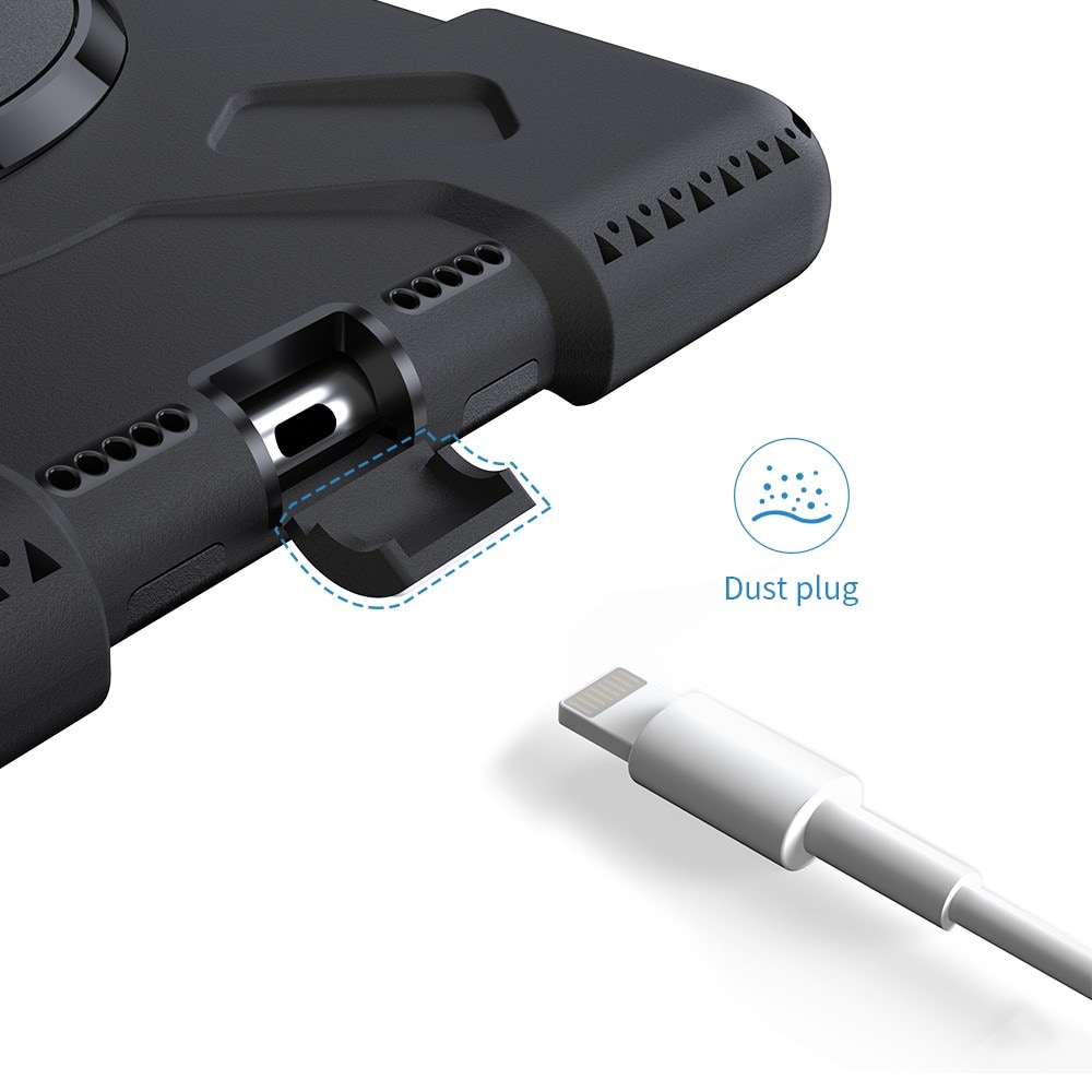 Apple iPad Pro 9.7 1st Gen (2016) Tøft hybriddeksel med skulderrem Svart