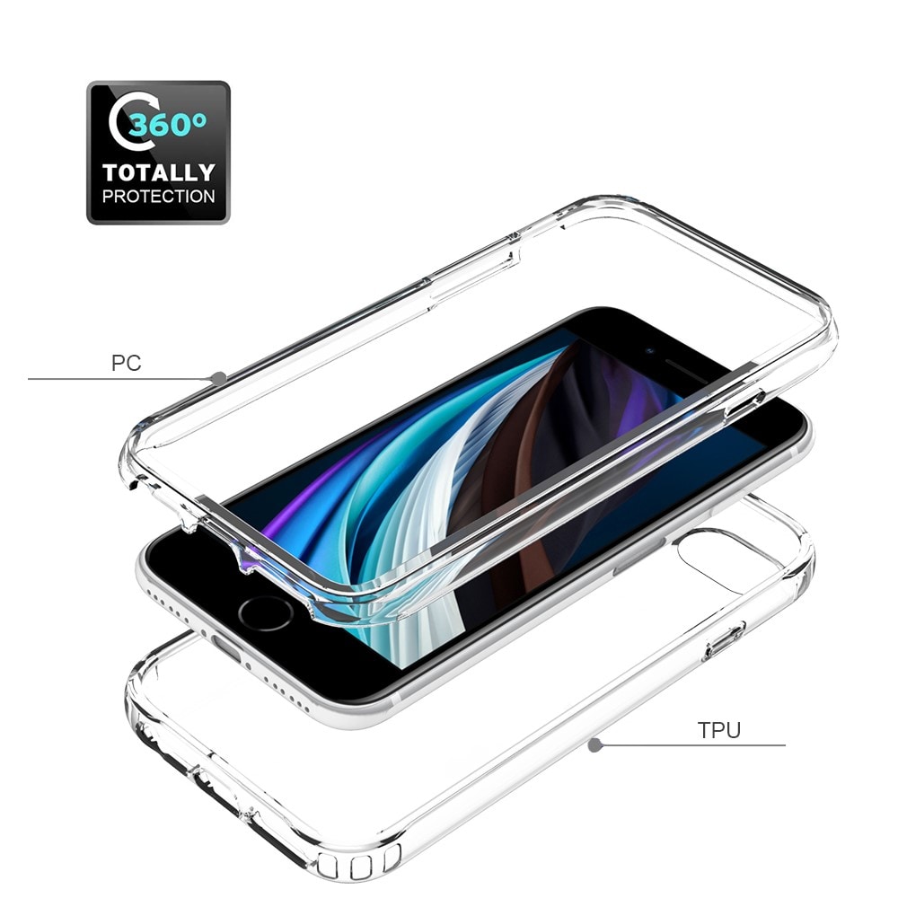 iPhone SE 2022 Mobildeksel med beskyttelsesramme, Gjennomsiktig