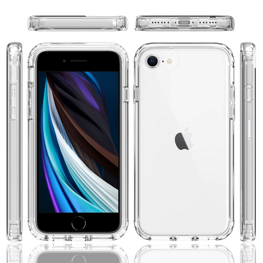 iPhone SE 2022 Mobildeksel med beskyttelsesramme, Gjennomsiktig