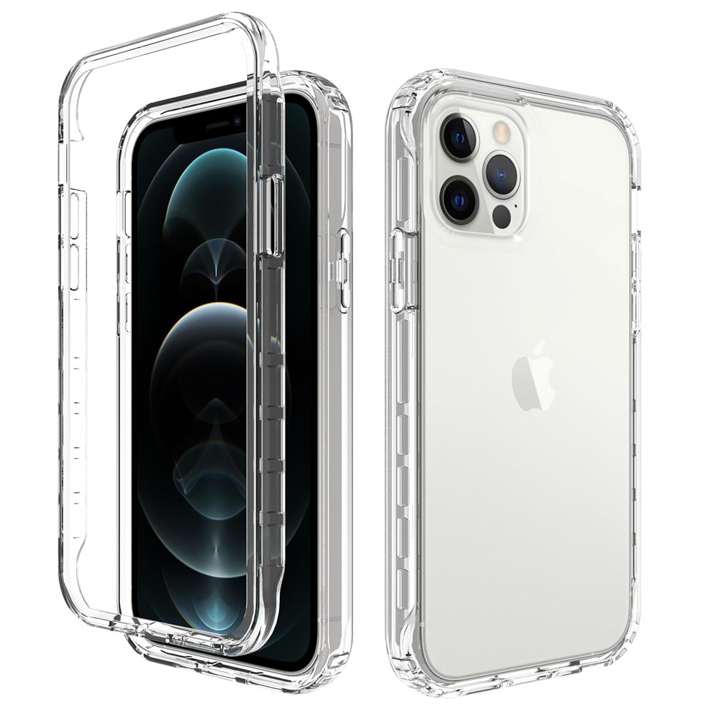 iPhone 12/iPhone 12 Pro Mobildeksel med beskyttelsesramme, Gjennomsiktig