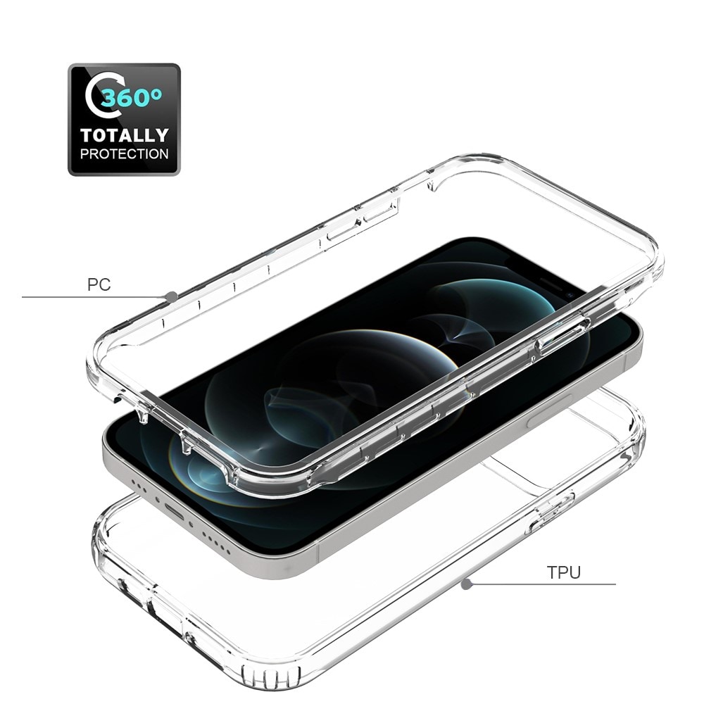 iPhone 12/iPhone 12 Pro Mobildeksel med beskyttelsesramme, Gjennomsiktig