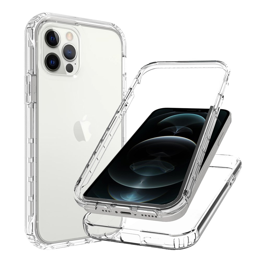 iPhone 12/iPhone 12 Pro Mobildeksel med beskyttelsesramme, Gjennomsiktig