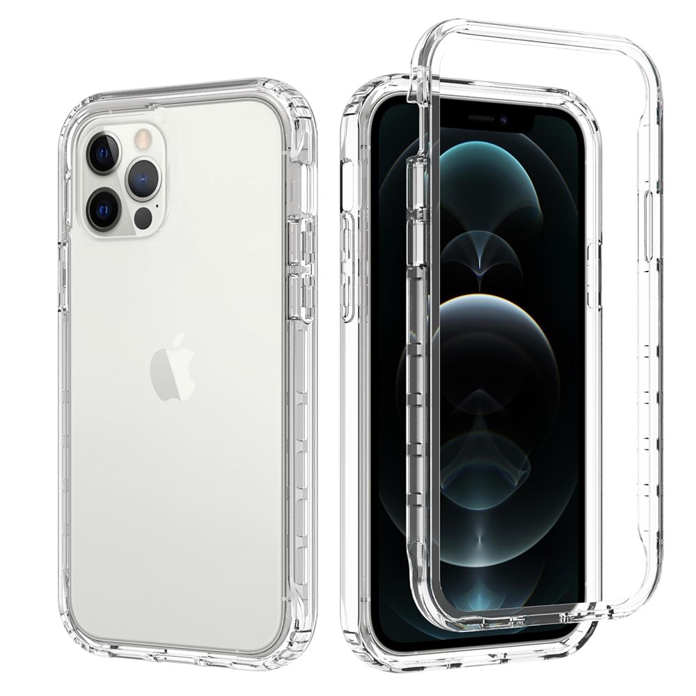 iPhone 12/iPhone 12 Pro Mobildeksel med beskyttelsesramme, Gjennomsiktig