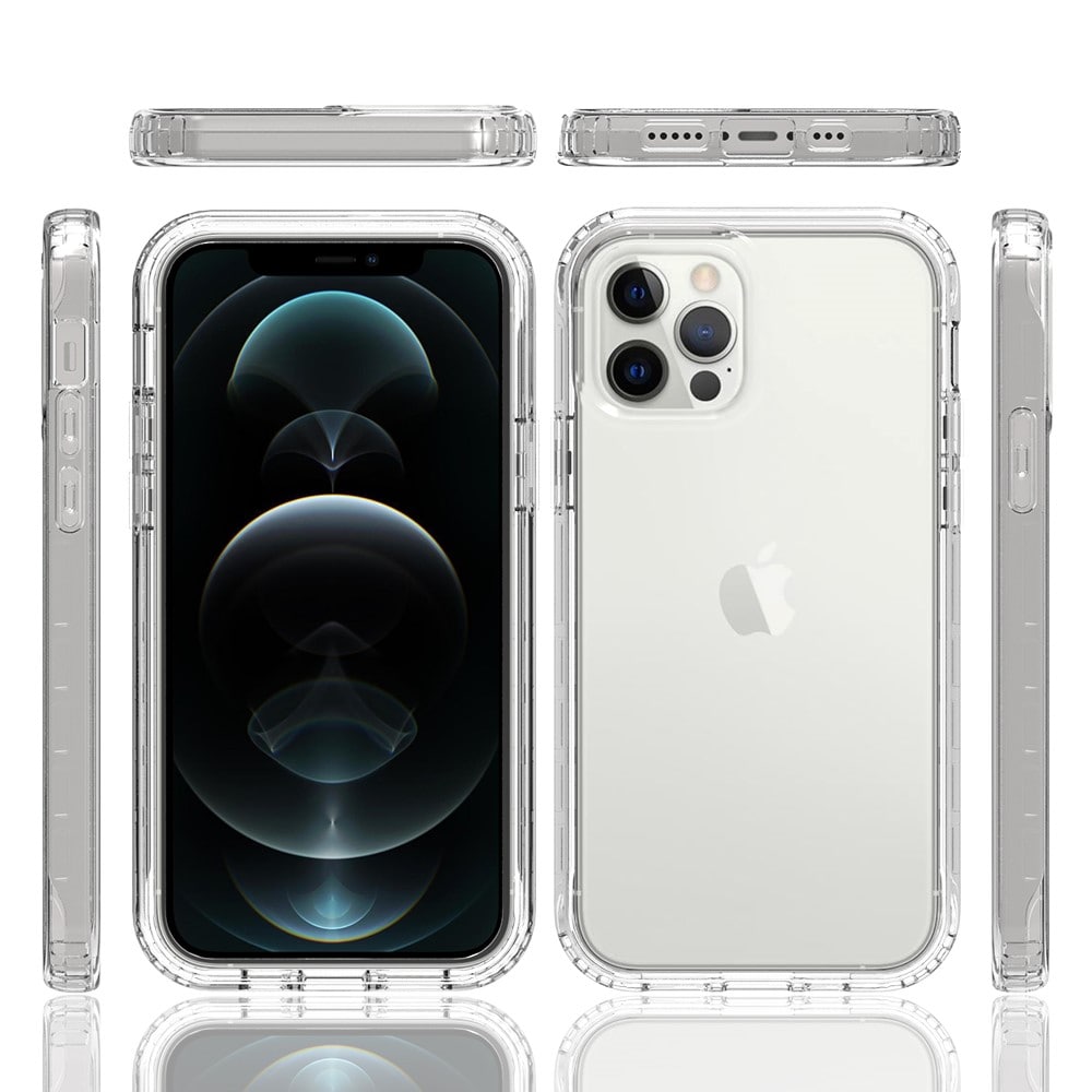 iPhone 12/iPhone 12 Pro Mobildeksel med beskyttelsesramme, Gjennomsiktig