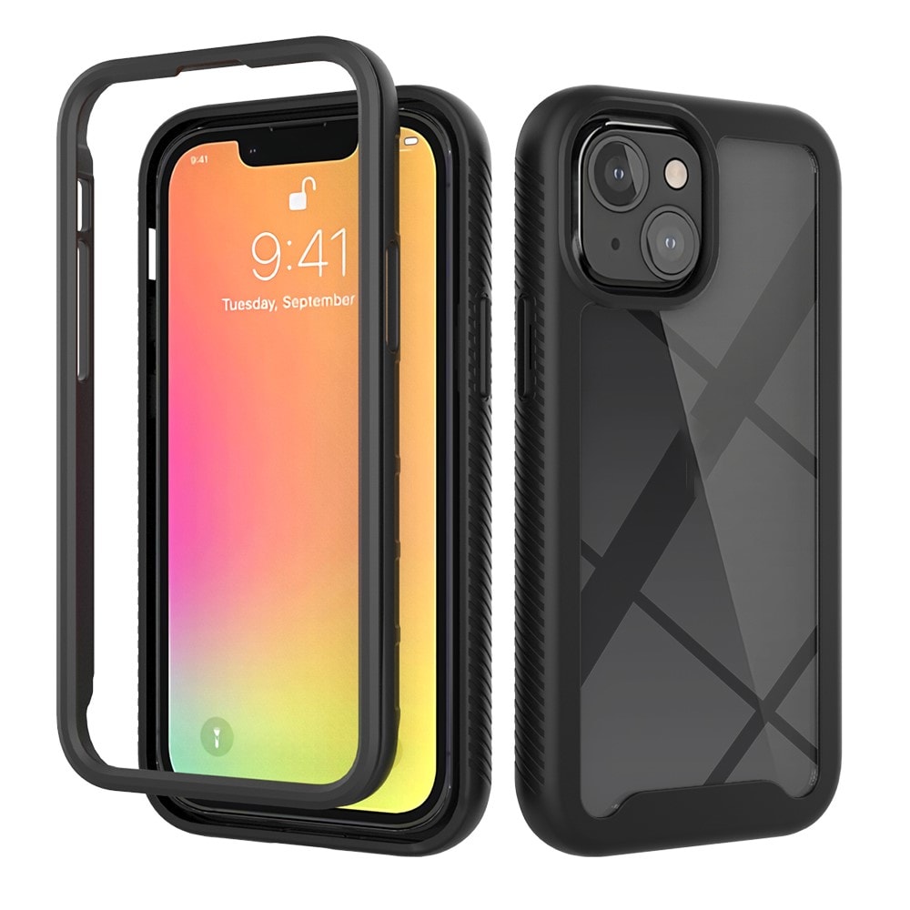 iPhone 13 Mini Mobildeksel med beskyttelsesramme, Svart
