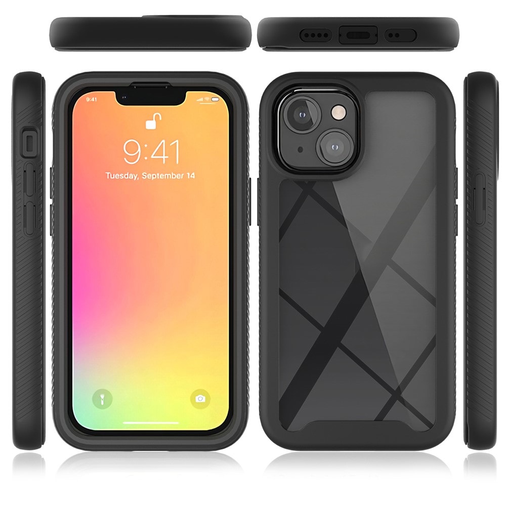 iPhone 13 Mini Mobildeksel med beskyttelsesramme, Svart