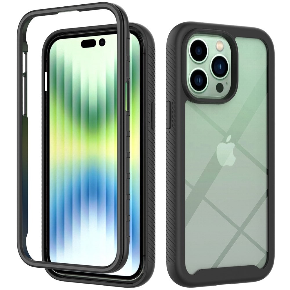 iPhone 14 Plus Mobildeksel med beskyttelsesramme, Svart
