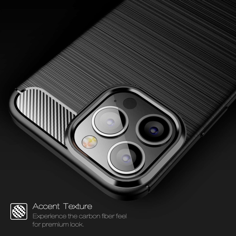 iPhone 14 Pro Max TPU-deksel Brushed, Svart