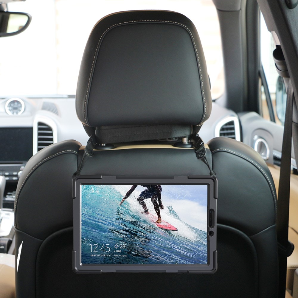 Samsung Galaxy Tab S4 Tøft hybriddeksel med skulderrem Svart