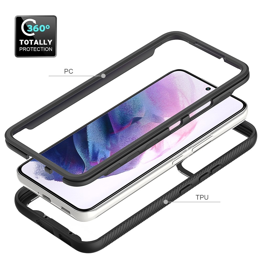 Samsung Galaxy S22 Mobildeksel med beskyttelsesramme, Svart