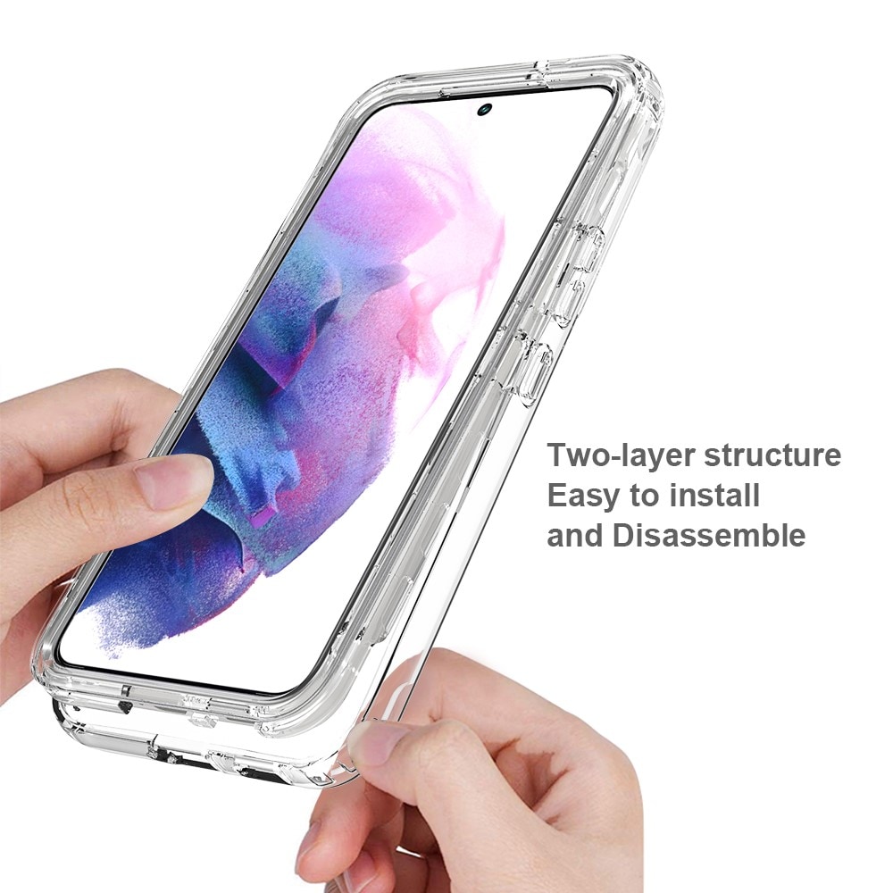 Samsung Galaxy S22 Mobildeksel med beskyttelsesramme, Gjennomsiktig