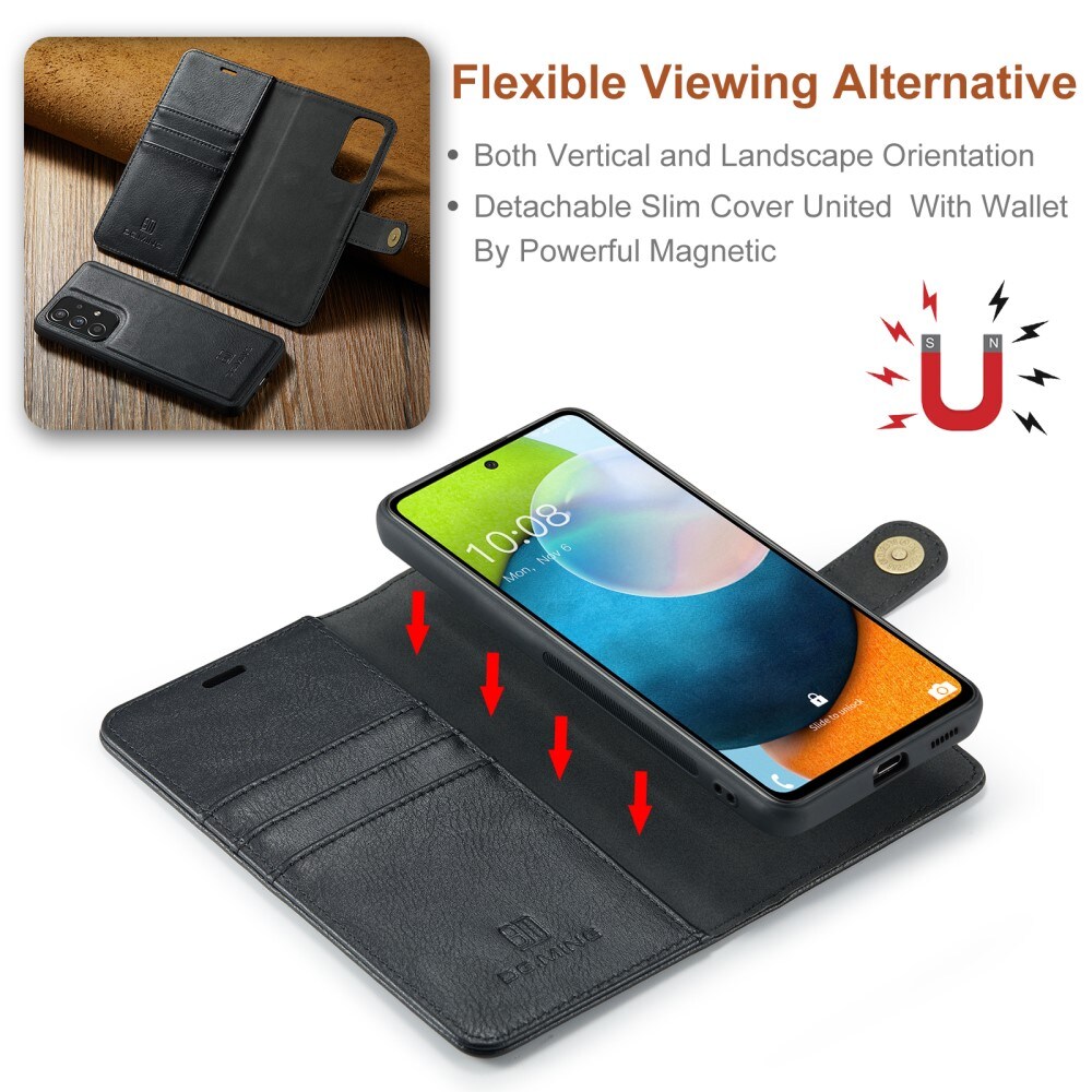 Samsung Galaxy A53 Lommeboketui med avtakbart deksel, Black