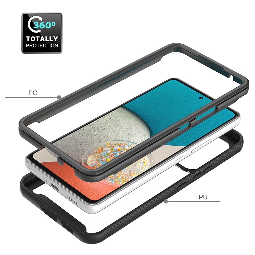 Samsung Galaxy A53 Mobildeksel med beskyttelsesramme, Svart