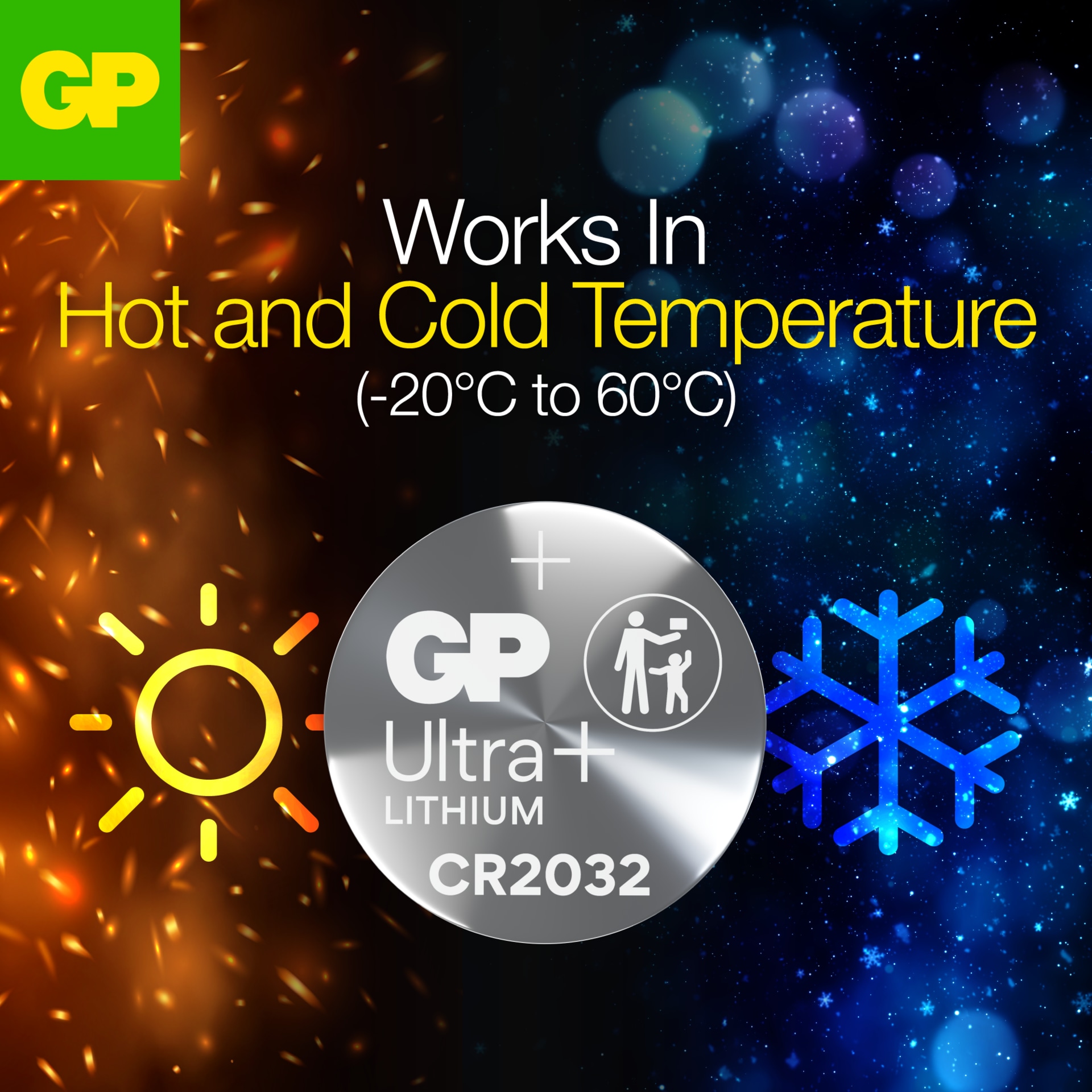 Batteri Knappecelle Lithium CR2032 (4-pakning)