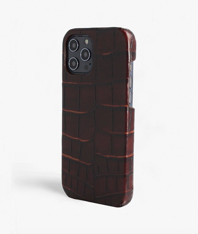 iPhone 12 Pro Max Deksel Croco Brun