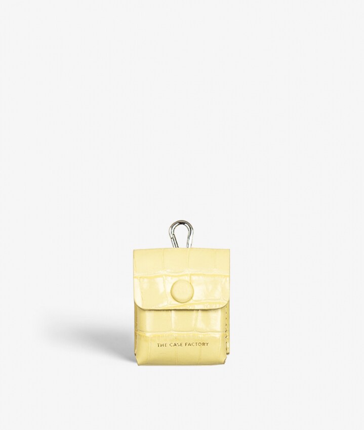 Festbart AirPods læreretui Croco Pastell Yellow