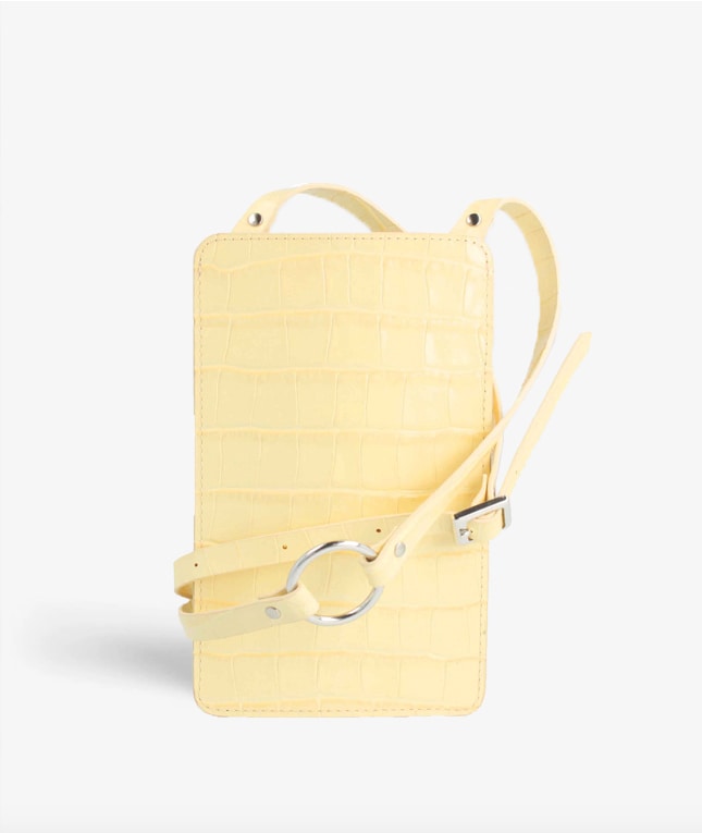 Smart Crossbody Veske Croco Yellow
