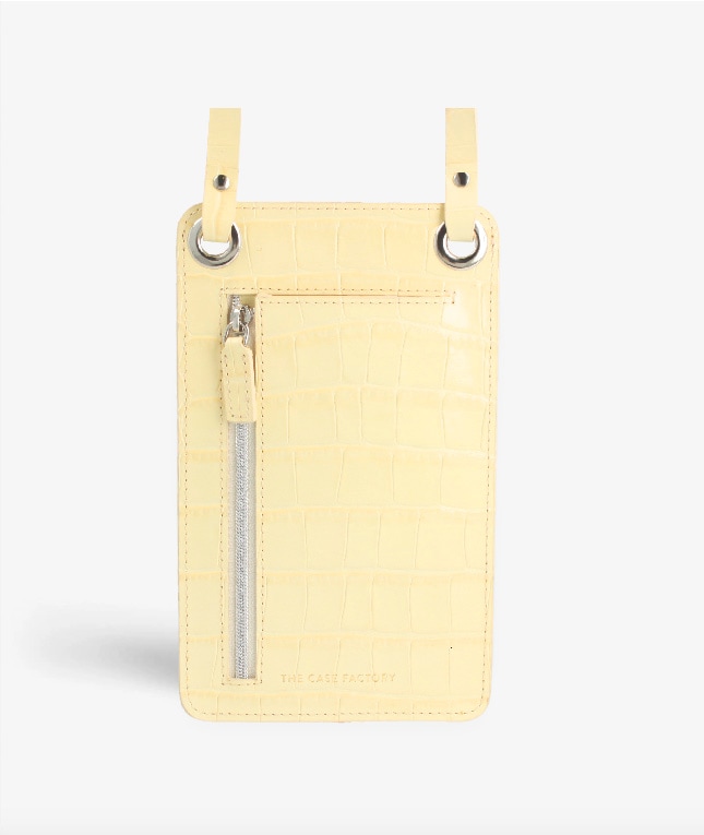 Smart Crossbody Veske Croco Yellow