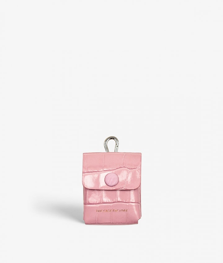 Festbart AirPods læreretui Croco Pastell Rosa