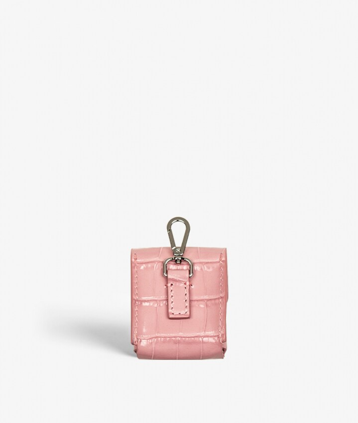 Festbart AirPods læreretui Croco Pastell Rosa
