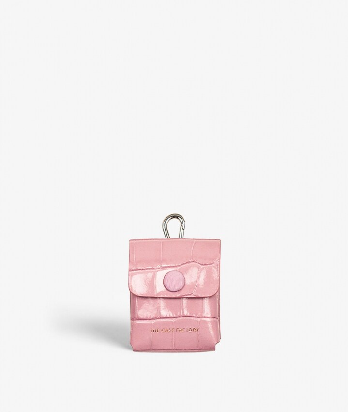 Festbart AirPods læreretui Croco Pastell Rosa