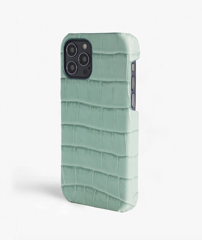 iPhone 12 Pro Max Deksel Croco Lysegrønn