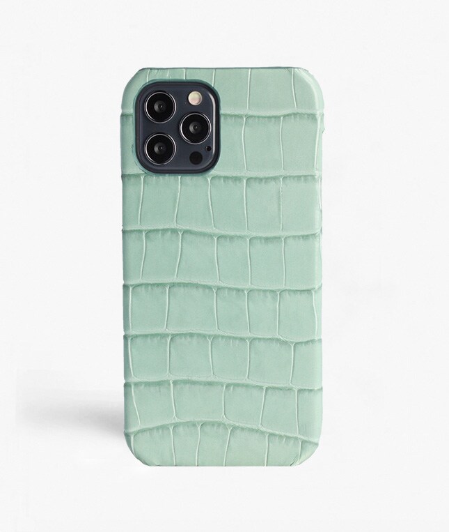 iPhone 12/iPhone 12 Pro Deksel Croco Lysegrønn