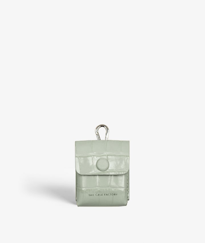 Festbart AirPods læreretui Croco Pastell Teal