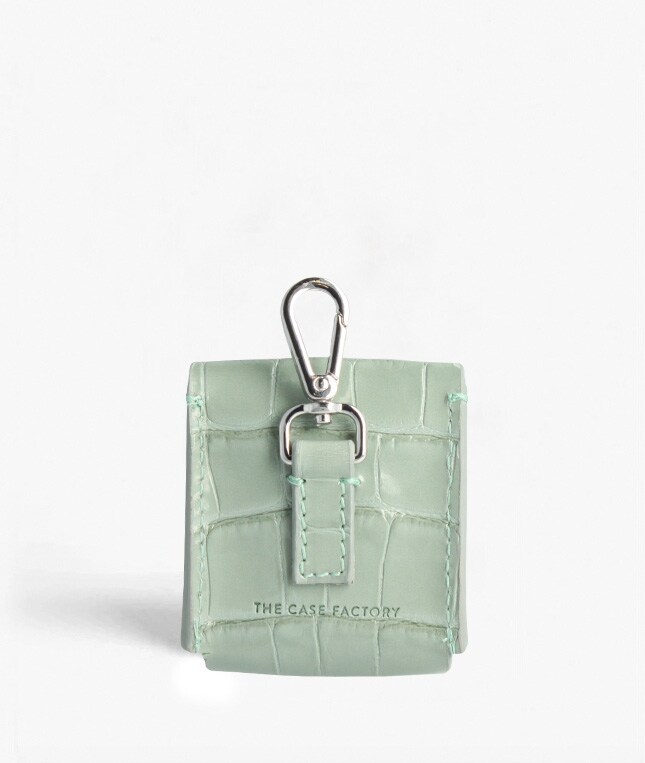 Festbart AirPods læreretui Croco Pastell Teal