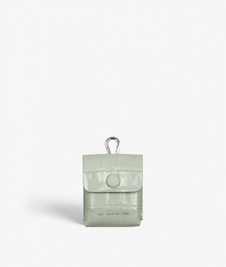 Festbart AirPods læreretui Croco Pastell Teal