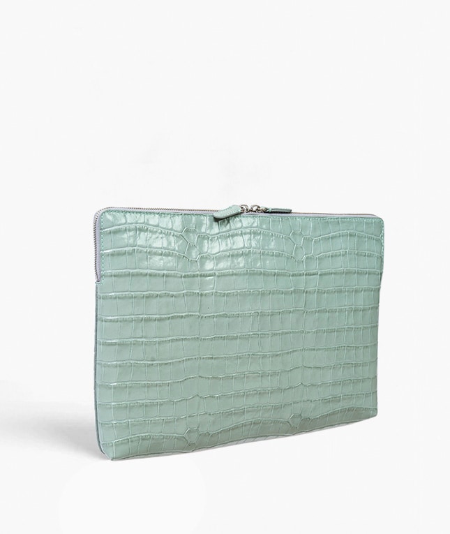 Laptopveske 15" Croco Pastell Teal