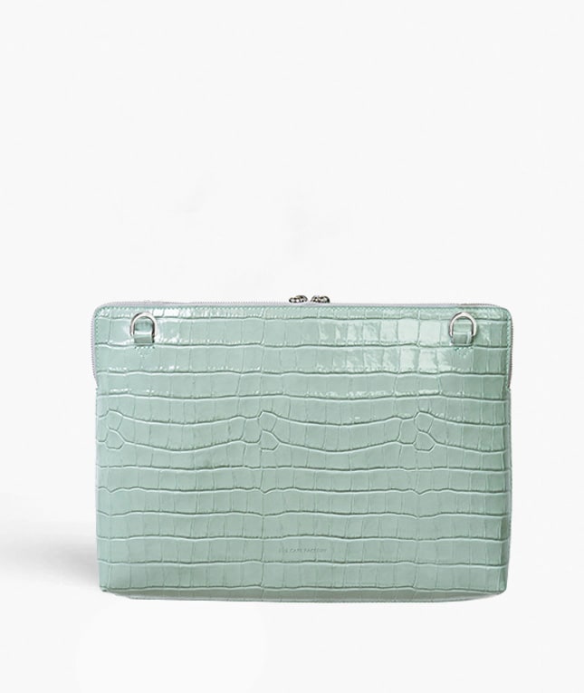 Laptopveske 15" Croco Pastell Teal
