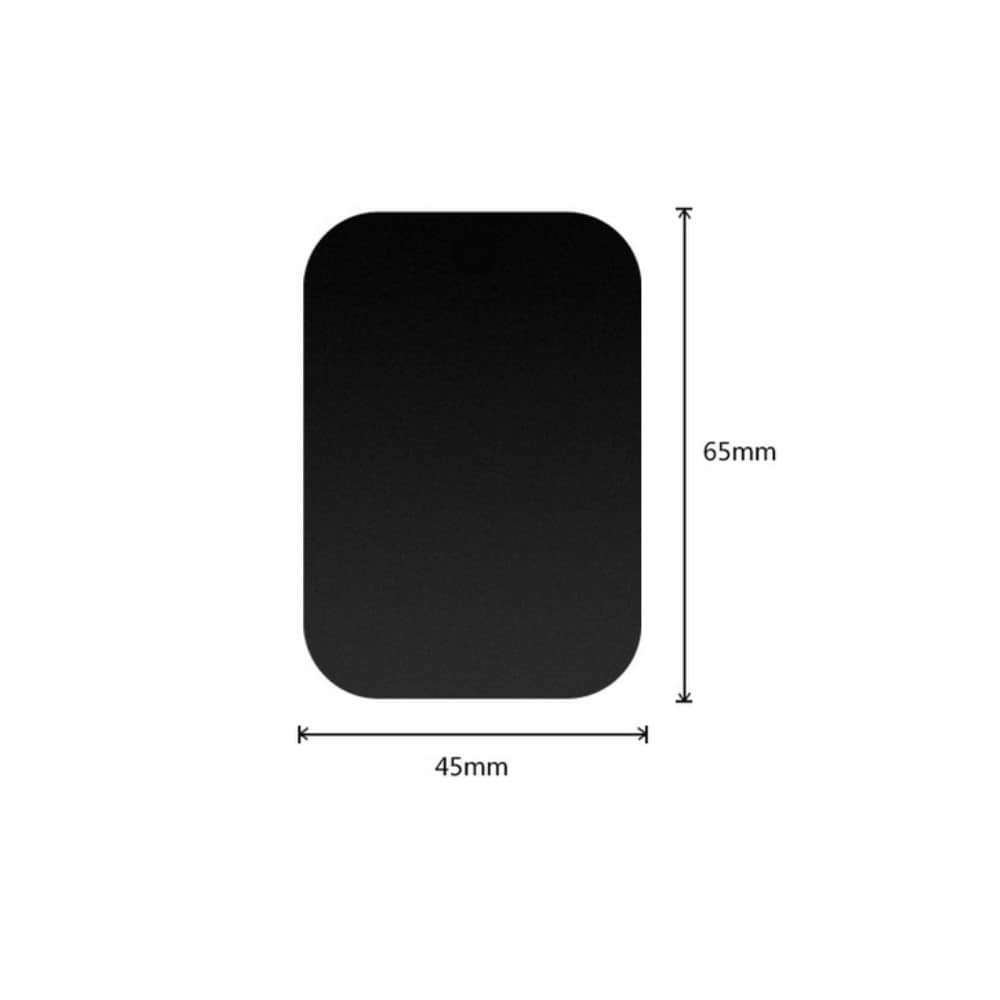 Ekstra metallplate for magnetisk holder, svart